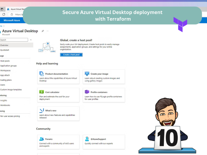 Secure Azure Virtual Desktop deployment with Terraform